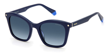 Women Polaroid Sunglasses: PLD 4110/S/X - Blue - SpecSMART Eye Clinic (Diagonal View)